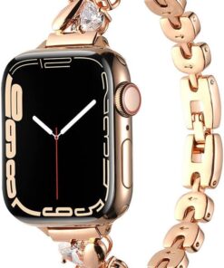Apple İle Uyumlu Watch 38mm/40mm KRD-103 Metal Kordon Rose Gold