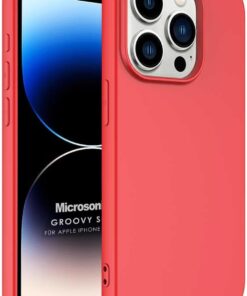 Kılıf Apple iPhone 15 Pro için Groovy Soft Kırmızı [iPhone 15 Pro ile Uyumlu Kılıf - Kırmızı]