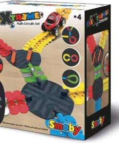 180911, FleXtreme Çoklu Yarış Seti Kavşak Bağlantısı, Diğer Setler ile Bağlantı, 4 Uçlu, Tamamlayıcı, Geçiş Anahtarı, Smoby FleXtreme Multi-Race Set Function and Turnout