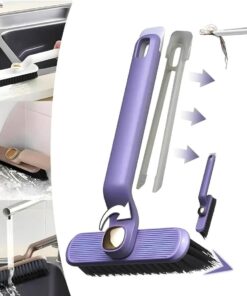 Lüks Sert Kıllı Köşe, Aralık, Derz, Banyo, Klozet, Küvet, Mutfak, Lavabo, Ayakkabı, Araç Fırçası, Halı Temizleme Fırçası, Cımbızlı Fırça, 360 Derece Dönebilen, Dekoratif Temzilik Fırçası, Mor Renk