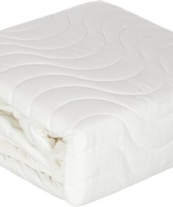 Kapitoneli Düz 150 g/m2 Vatka Elyaf Alez, Beyaz, Çift Kişilik (Lastikli: 160x200 cm)