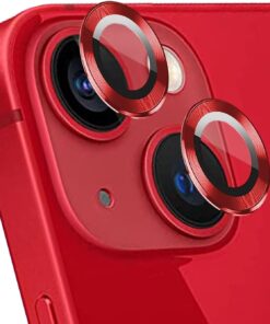 Apple iPhone 13 Tekli Kamera Lens Koruma Camı Kırmızı [iPhone 13 ile Uyumlu Ekran Koruyucu]