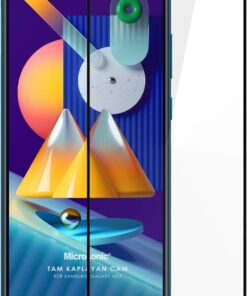 Samsung Galaxy M11 Tam Kaplayan Temperli Cam Ekran Koruyucu Siyah [Galaxy M11 ile Uyumlu Ekran Koruyucu]