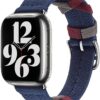 Apple İle Uyumlu Watch 38mm/40mm KRD-97 Sarmal Örgü Tasarımlı Kordon Lacivert