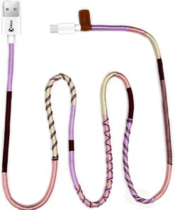 Handmade Purple Mix Micro Android Şarj ve Data Kablosu, 100 cm