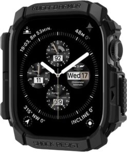 Apple Watch 46mm Seri 10 Kılıf Rugged Armor Matte Black - ACS08597