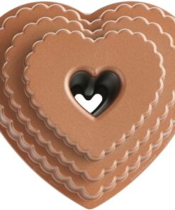 Ware Cast Bundt Bakeware Katmanlı Kalp, 12 Bardak, Şekerleme