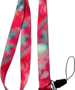 Fuşya Rengarenk Boyun ipi ve Telefon Askısı Lanyard