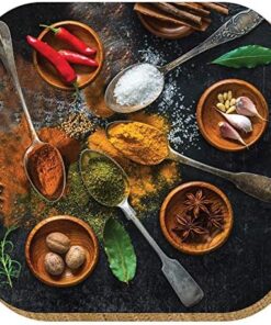 Gift Hediyelik Metal Mantar Tabanlı Be The Spice Of Life Baharat 4'lü Bardak Altlığı Seti