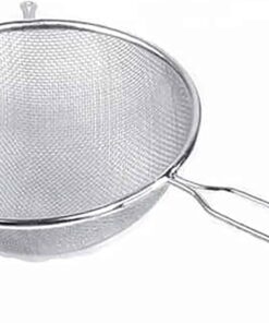 Metal Saplı Yuvarlak Mutfak Süzgeci, İnce Örgü, 3 Farklı Ebat (20 cm)