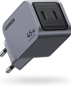 Nexode Pro 45W GaN Hızlı Şarj Cihazı Type-C QC PD 2xUSB-C Uzay Grisi
