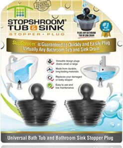 Küvet 2'li Paket Küvet ve Banyo Lavabo Süzgeçleri için Evrensel Durdurucu, Siyah Fiş 2pk, 2 Adet