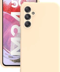 Galaxy M34 5G Kılıf Kamera Korumalı Silikon Rubber Arka Kapak (Pudra)