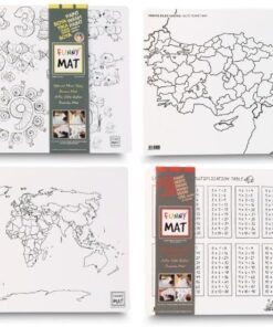 Mat 4 Lü Set 2 (Sayılar, Çarpım Tablosu, Türkiye Dilsiz Haritası, Dünya Dilsiz Haritası)