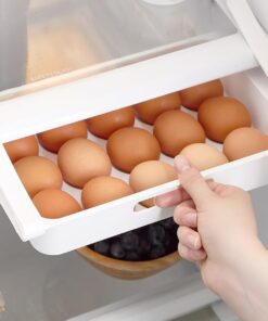 Eggo Pratik Geçmeli Mandallı Raf Yumurtalık 15'li Dolap Içi Yumurta Saklama Kutusu
