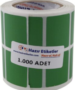 etiketler , hazır al hızlı al Kırılgan Güvenlik Etiketi, 30mm x 25mm Ruloda 1000 Adet Yeşil Renk Elektronik Etiketi, Rulonun Kuka Çapı 40mm'dir