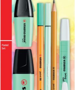 - Kalem Seti - Tek Pastel Renk - 6'lı Set - Yeşil