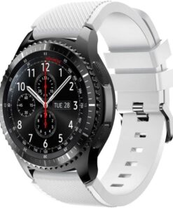 Kordon Kayış Silikon Tırtıklı Beyaz Samsung Galaxy Watch 3 45mm Galaxy Watch 46mm Gear S3 Classic S3 Frontier Galaxy Watch Active Gear S2 Classic ile Uyumlu ürün