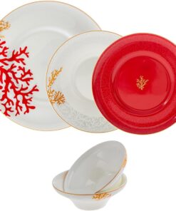 Red Marin 6 Kişilik 24 Parça Yemek Takımı, Çok Renkli
