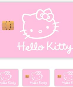 Aksesuar 4 Adet Hello Kitty Kart Kaplama Sticker Kart Etiketi 4