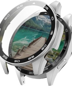 Huawei Watch GT5 46mm İçin Watch Ekran Koruyucu Kırılmaz Cam ve Tam Kaplayan Watch Kasa Koruyucu Kılıf Yüksek Hassasiyetli Kılıf Huawei Watch GT5 46mm ile Uyumludur