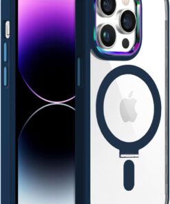 LABS iPhone 14 Pro Max İle Uyumlu BumperMag Kılıf (Lacivert)