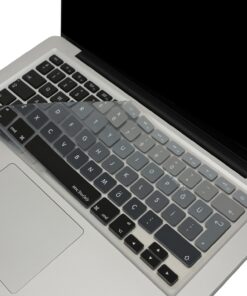 Macbook Air Pro Klavye Koruyucu (US to TR) Ombre (Eski USB’li Model 2008/2017 yılı) ile Uyumlu Siyah Gri