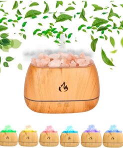 Hava Nemlendirici Tuz Lambalı Tuz Hediyeli Humidifier 200 ml Salt Lamp Ultrasonik Gece Lambası VK-BHU01 VK-8956989799