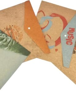 Tasarım Çıtçıtlı Dosya, 1 Adet, Dekoratif Retro Baskılı (KARIŞIK GÖNDERİLİR)