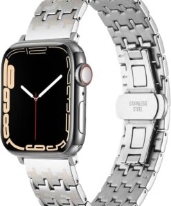 Apple İle Uyumlu Watch 38mm/40mm KRD-86 Metal Kordon Gümüş