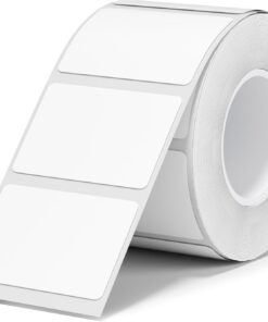 Kendinden yapışkanlı termal etiketler, B1/B21/B3S etiket bandı, okul, ev, ofis, küçük işletmeler için kağıt (beyaz-dikdörtgen, 30 x 20 mm)