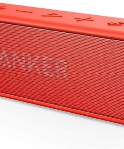 by Anker 2 Bluetooth Hoparlör, 12W Geliştirilmiş Ses, IPX7 Suya Dayanıklılık, 24 Saat Çalma Süresi, Kırmızı
