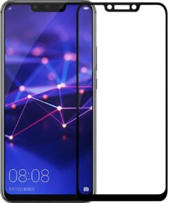 Huawei Mate 20 Lite Tam Kaplayan Temperli Cam Ekran koruyucu Siyah [Mate 20 Lite ile Uyumlu Ekran Koruyucu]