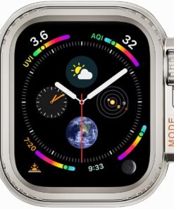 Apple Watch ile Uyumlu 45mm Saati 49mm e Dönüştüren Titanyum Ultra Güçlü Darbe Önleyici Full Koruma Metal Kılıf, Koruyucu Kasa (45mm)