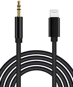 iPhone için Aux Kablo, Apple MFi Sertifikalı Lightning 3,5 mm AUX Kablosu, iPhone 14 13 12 11 Pro Max XS XR X 8 7 6 iPad iPod Araba, Ev Stereo Hoparlör Kulaklık, 3,3 FT Siyah