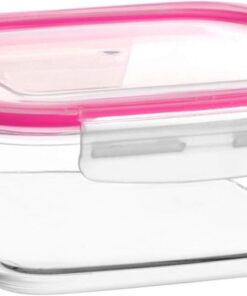 Fresco Büyük Tekli Cam Saklama Kabı, Pembe