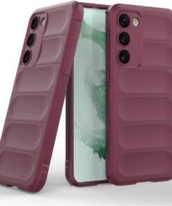 Samsung Galaxy S24 Kılıf Silikon Esnek İçi Süet Yanları Tırtıklı Şık Tasarım Çizgili Kılıf Kamera Kısmı Yüksek Optimum Kılıf s24 mat kılıf (bordo)