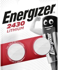 Lithium CR2430 2'li Pil, Krom/Siyah/Kırmızı