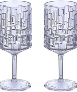 Polikarbon Stone Serisi 4 Parça Kırılmaz Goblet Kadeh Bardağı Takımı - 300 ml.