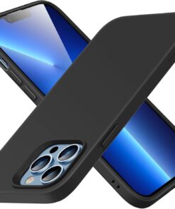 iPhone 13 Pro Kılıfı (2021) (6,1 inç) ile Uyumlu Cloud Yumuşak Kılıf, Sıvı Silikon Kılıf, İnce ve Darbeye Dayanıklı Çizilmez Mikrofiber Astarlı, Siyah