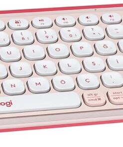 POP ICON COMBO Kablosuz Klavye ve Mouse Seti, Bluetooth, Konforlu Tasarım, Programlanabilir Tuşlar, Sessiz Tıklamalar, 3 Cihaza Kadar Easy-Switch, Türkçe Q Klavye, Pembe