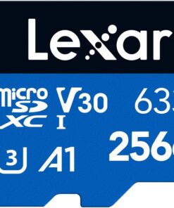 633 x 256 GB Micro SD kart, microSDXC UHS-I kartı + SD adaptörü, 100 MB/sn'ye kadar okuma, hafıza kartı Micro SD A1, C10, U3, V30, cep telefonu/tablet/güvenlik kamerası için (LMS0633256G-BNAAA)