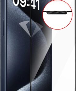 Apple iPhone 14 Pro Uyumlu Cam Ekran Koruyucu, ANTİ-STATİK Özellik Toz Çekmez, Baloncuk Bırakmayan Cam, 5D Ekran, 9H Güç Screen Protector-HD (HD Glass) - Ahize Filtreli