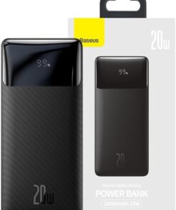 Bipow Overseas Edition Dijital Ekranlı 20W 20.000 mAh Powerbank Siyah