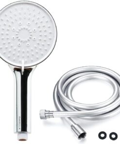 Power Shower Lüks Duş Seti - 3 farklı Püskürtmeli Full Krom Kaplama El Duşu + 175 cm Ekstra Uzun PVC Duş Hortumu- Paslanmaz, Kopmaz, Kırılmaz Çelik Duş Hortumu (2'li Set)