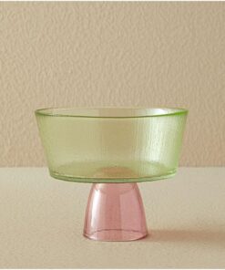 Home Unique Patch Cam Ayaklı Sunumluk Yeşil-Pembe