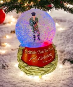 Atatürk Kar Küresi Işıklı Müzikli ve Püskürtmeli Büyük Boy Kar Küresi İzmir Marşı Müziği Çalan RGB Aydınlatmalı 15cm x 10cm