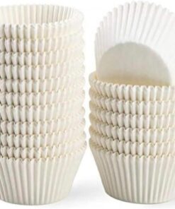 Hediye Sepeti Takribi 100 Adet Büyük Boy Beyaz Muffin Kek Kalıbı 50x40 Mm, Cupcake Kağıdı, Brownie Kalıbı