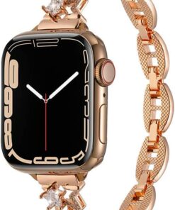 Apple İle Uyumlu Watch 38mm/40mm KRD-104 Metal Kordon Rose Gold