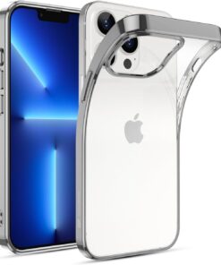 iPhone 13 Pro Max Kılıf,Classic Hybrid Gümüş Rengi